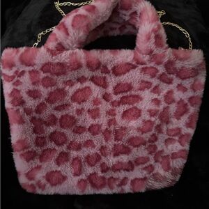 Pink print purse